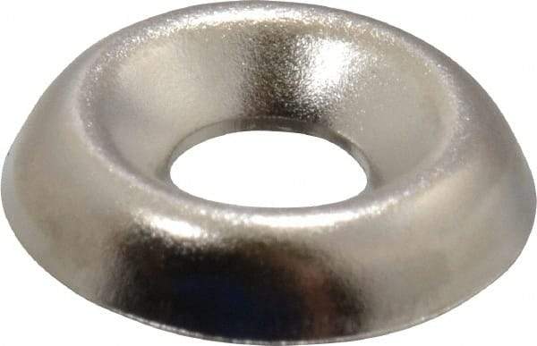 Value Collection - 5/64" Thick, Nickel-Plated Finish, Steel, Standard Countersunk Washer - 0.17" ID x 15/32" OD - Industrial Tool & Supply