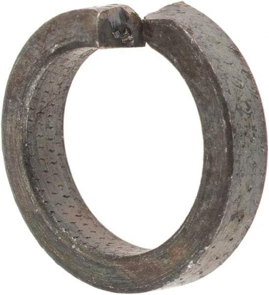 Value Collection - 1/4", 0.255" ID, 0.078" Thick High Collar Split Lock Washer - Steel, Uncoated, 0.255" Min ID, 0.263" Max ID, 0.365" Max OD - Industrial Tool & Supply