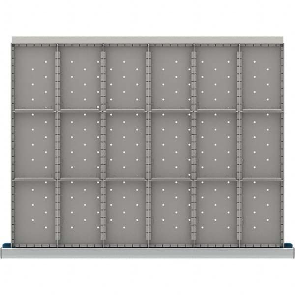 LISTA - 18-Compartment Drawer Divider Layout for 3.15" High Drawers - Industrial Tool & Supply