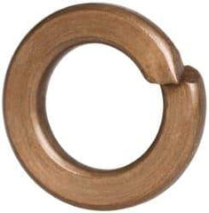 Value Collection - #8, 0.167" ID, 0.04" Thick Split Lock Washer - Silicon Bronze, 0.167" Min ID, 0.174" Max ID, 0.293" Min OD, 0.307" Max OD - Industrial Tool & Supply