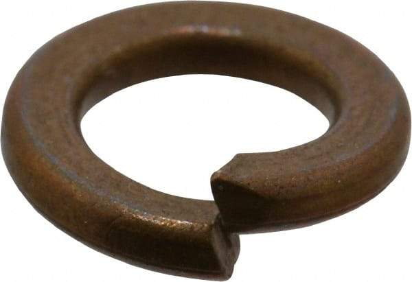 Value Collection - #10, 0.193" ID, 0.047" Thick Split Lock Washer - Silicon Bronze, 0.193" Min ID, 0.2" Max ID, 0.334" Min OD, 0.35" Max OD - Industrial Tool & Supply