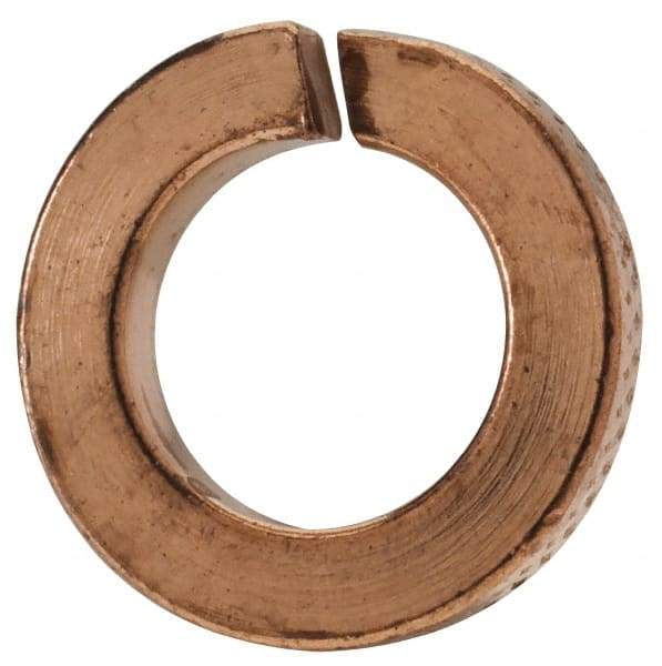 Value Collection - #12, 0.22" ID, 0.056" Thick Split Lock Washer - Silicon Bronze, 0.22" Min ID, 0.227" Max ID, 0.377" Min OD, 0.391" Max OD - Industrial Tool & Supply