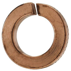 Value Collection - #12, 0.22" ID, 0.056" Thick Split Lock Washer - Silicon Bronze, 0.22" Min ID, 0.227" Max ID, 0.377" Min OD, 0.391" Max OD - Industrial Tool & Supply