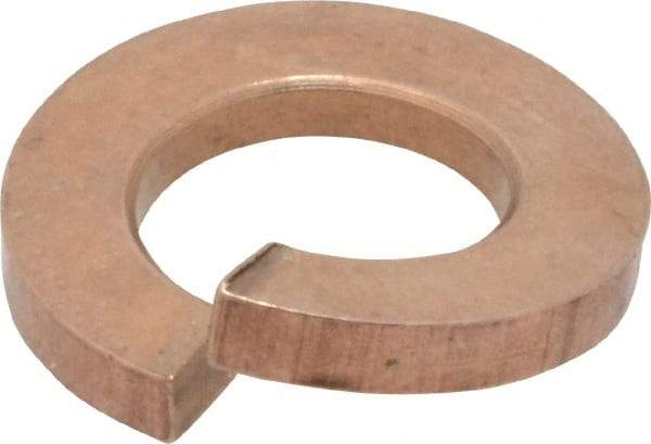Value Collection - 3/8", 0.377" ID, 0.68" OD, 0.094" Thick Split Lock Washer - Silicon Bronze, 0.38" Min ID, 0.39" Max ID, 0.683" Min OD, 0.691" Max OD - Industrial Tool & Supply