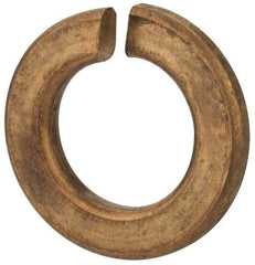 Value Collection - 1/2", 0.502" ID, 0.869" OD, 1/8" Thick Split Lock Washer - Silicon Bronze, 0.506" Min ID, 0.518" Max ID, 0.873" Min OD, 0.883" Max OD - Industrial Tool & Supply