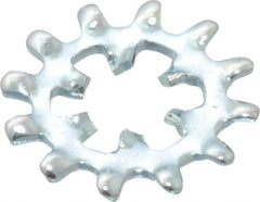 Value Collection - #8 Screw, 0.176" ID, Steel Internal Tooth & External Tooth Lock Washer - 0.506" OD, Zinc-Plated, Grade 2 - Industrial Tool & Supply