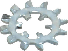 Value Collection - #10 Screw, 0.204" ID, Steel Internal Tooth & External Tooth Lock Washer - 0.61" OD, Zinc-Plated, Grade 2 - Industrial Tool & Supply