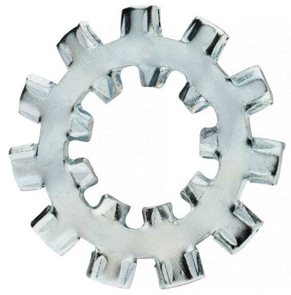Value Collection - 1/2" Screw, 0.53" ID, Steel Internal Tooth & External Tooth Lock Washer - 1.26" OD, Zinc-Plated, Grade 2 - Industrial Tool & Supply