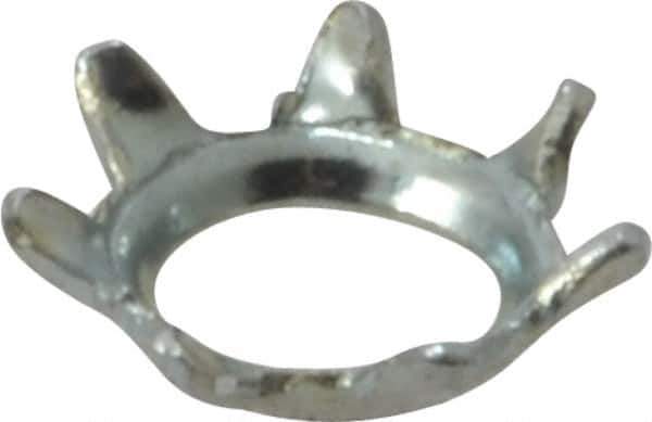 Value Collection - #6 Screw, 0.15" ID, Steel External Tooth Lock Washer - 0.289" OD, Zinc-Plated, Grade 2 - Industrial Tool & Supply