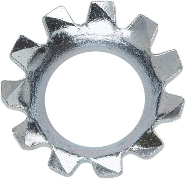 Value Collection - #10 Screw, 0.205" ID, Steel External Tooth Lock Washer - 0.354" OD, Zinc-Plated, Grade 2 - Industrial Tool & Supply