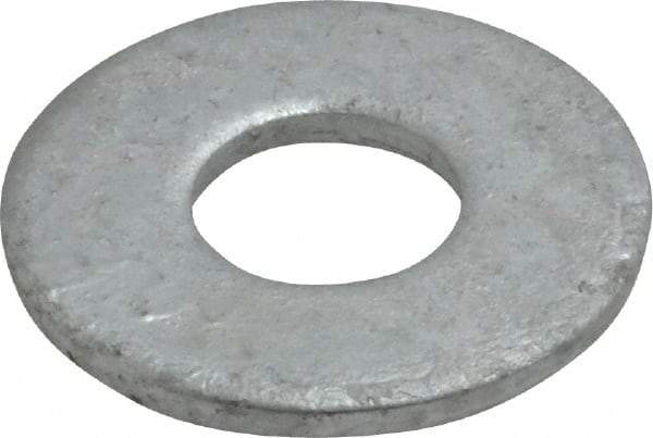 Value Collection - 1/2" Screw, Steel USS Flat Washer - 9/16" ID x 1-3/8" OD, 7/64" Thick, Galvanized Finish - Industrial Tool & Supply