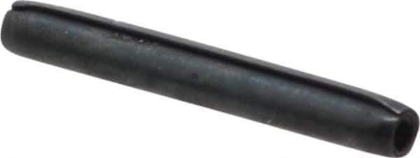 Made in USA - 1/16" Diam x 1/2" Long Coiled Spring Pin - Grade 1070-1090 Alloy Steel, Black Oxide Finish - Industrial Tool & Supply