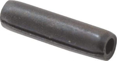 Made in USA - 3/32" Diam x 3/8" Long Coiled Spring Pin - Grade 1070-1090 Alloy Steel, Black Oxide Finish - Industrial Tool & Supply
