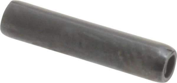Made in USA - 3/32" Diam x 7/16" Long Coiled Spring Pin - Grade 1070-1090 Alloy Steel, Black Oxide Finish - Industrial Tool & Supply