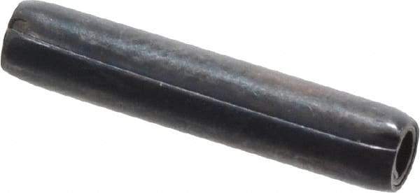 Made in USA - 3/32" Diam x 1/2" Long Coiled Spring Pin - Grade 1070-1090 Alloy Steel, Black Oxide Finish - Industrial Tool & Supply