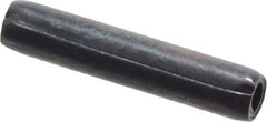 Made in USA - 3/32" Diam x 1/2" Long Coiled Spring Pin - Grade 1070-1090 Alloy Steel, Black Oxide Finish - Industrial Tool & Supply