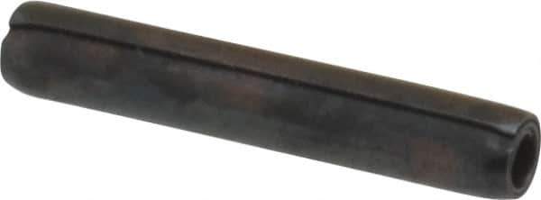 Made in USA - 3/32" Diam x 9/16" Long Coiled Spring Pin - Grade 1070-1090 Alloy Steel, Black Oxide Finish - Industrial Tool & Supply
