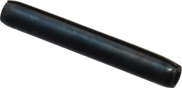 Made in USA - 3/32" Diam x 11/16" Long Coiled Spring Pin - Grade 1070-1090 Alloy Steel, Black Oxide Finish - Industrial Tool & Supply