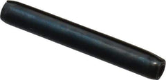Made in USA - 3/32" Diam x 11/16" Long Coiled Spring Pin - Grade 1070-1090 Alloy Steel, Black Oxide Finish - Industrial Tool & Supply