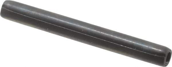 Made in USA - 3/32" Diam x 7/8" Long Coiled Spring Pin - Grade 1070-1090 Alloy Steel, Black Oxide Finish - Industrial Tool & Supply