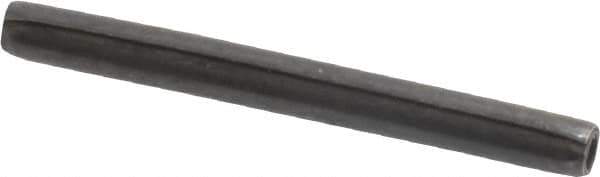 Made in USA - 3/32" Diam x 1" Long Coiled Spring Pin - Grade 1070-1090 Alloy Steel, Black Oxide Finish - Industrial Tool & Supply