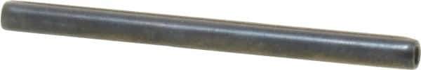 Made in USA - 3/32" Diam x 1-1/4" Long Coiled Spring Pin - Grade 1070-1090 Alloy Steel, Black Oxide Finish - Industrial Tool & Supply