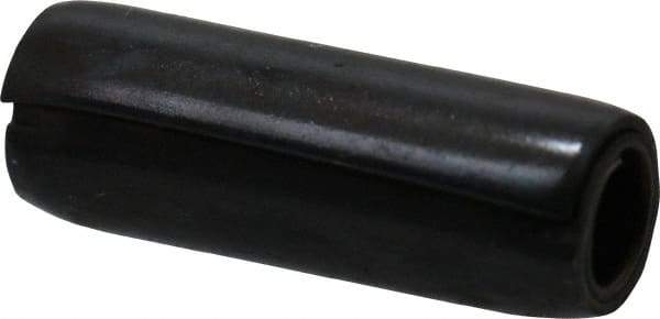 Made in USA - 1/8" Diam x 3/8" Long Coiled Spring Pin - Grade 1070-1090 Alloy Steel, Black Oxide Finish - Industrial Tool & Supply