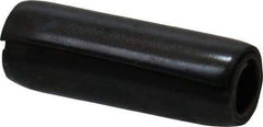 Made in USA - 1/8" Diam x 3/8" Long Coiled Spring Pin - Grade 1070-1090 Alloy Steel, Black Oxide Finish - Industrial Tool & Supply