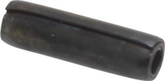 Made in USA - 1/8" Diam x 7/16" Long Coiled Spring Pin - Grade 1070-1090 Alloy Steel, Black Oxide Finish - Industrial Tool & Supply