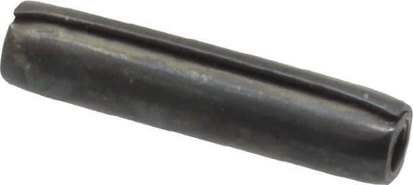 Made in USA - 1/8" Diam x 9/16" Long Coiled Spring Pin - Grade 1070-1090 Alloy Steel, Black Oxide Finish - Industrial Tool & Supply