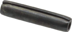 Made in USA - 1/8" Diam x 9/16" Long Coiled Spring Pin - Grade 1070-1090 Alloy Steel, Black Oxide Finish - Industrial Tool & Supply