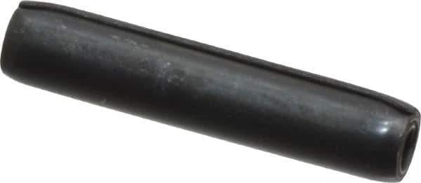 Made in USA - 1/8" Diam x 5/8" Long Coiled Spring Pin - Grade 1070-1090 Alloy Steel, Black Oxide Finish - Industrial Tool & Supply