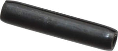 Made in USA - 1/8" Diam x 5/8" Long Coiled Spring Pin - Grade 1070-1090 Alloy Steel, Black Oxide Finish - Industrial Tool & Supply