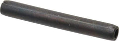 Made in USA - 1/8" Diam x 1" Long Coiled Spring Pin - Grade 1070-1090 Alloy Steel, Black Oxide Finish - Industrial Tool & Supply