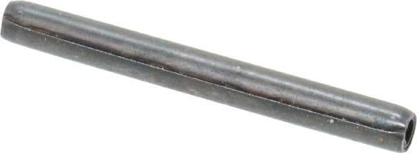 Made in USA - 1/8" Diam x 1-1/4" Long Coiled Spring Pin - Grade 1070-1090 Alloy Steel, Black Oxide Finish - Industrial Tool & Supply