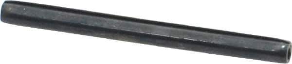 Made in USA - 1/8" Diam x 1-1/2" Long Coiled Spring Pin - Grade 1070-1090 Alloy Steel, Black Oxide Finish - Industrial Tool & Supply