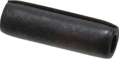 Made in USA - 5/32" Diam x 1/2" Long Coiled Spring Pin - Grade 1070-1090 Alloy Steel, Black Oxide Finish - Industrial Tool & Supply