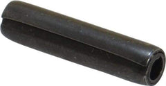 Made in USA - 5/32" Diam x 11/16" Long Coiled Spring Pin - Grade 1070-1090 Alloy Steel, Black Oxide Finish - Industrial Tool & Supply