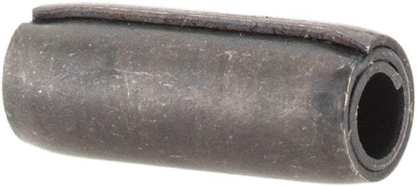 Made in USA - 3/16" Diam x 1/2" Long Coiled Spring Pin - Grade 1070-1090 Alloy Steel, Black Oxide Finish - Industrial Tool & Supply