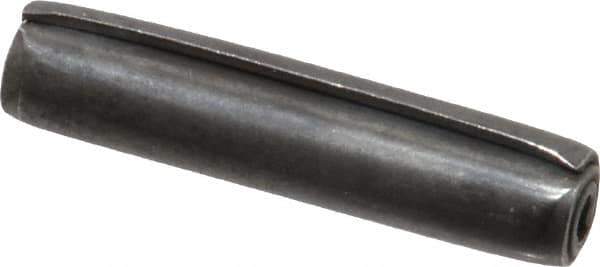 Made in USA - 3/16" Diam x 7/8" Long Coiled Spring Pin - Grade 1070-1090 Alloy Steel, Black Oxide Finish - Industrial Tool & Supply