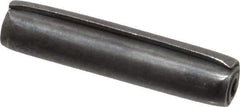 Made in USA - 3/16" Diam x 7/8" Long Coiled Spring Pin - Grade 1070-1090 Alloy Steel, Black Oxide Finish - Industrial Tool & Supply