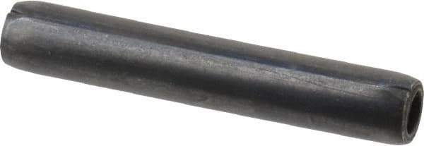 Made in USA - 3/16" Diam x 1-1/8" Long Coiled Spring Pin - Grade 1070-1090 Alloy Steel, Black Oxide Finish - Industrial Tool & Supply