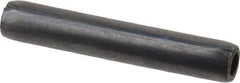 Made in USA - 3/16" Diam x 1-1/8" Long Coiled Spring Pin - Grade 1070-1090 Alloy Steel, Black Oxide Finish - Industrial Tool & Supply
