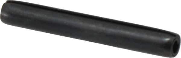 Made in USA - 3/16" Diam x 1-3/8" Long Coiled Spring Pin - Grade 1070-1090 Alloy Steel, Black Oxide Finish - Industrial Tool & Supply