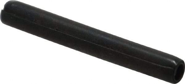 Made in USA - 3/16" Diam x 1-1/2" Long Coiled Spring Pin - Grade 1070-1090 Alloy Steel, Black Oxide Finish - Industrial Tool & Supply