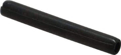 Made in USA - 3/16" Diam x 1-1/2" Long Coiled Spring Pin - Grade 1070-1090 Alloy Steel, Black Oxide Finish - Industrial Tool & Supply