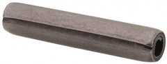 Made in USA - 7/32" Diam x 1-1/8" Long Coiled Spring Pin - Grade 1070-1090 Alloy Steel, Black Oxide Finish - Industrial Tool & Supply