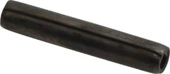 Made in USA - 7/32" Diam x 1-1/4" Long Coiled Spring Pin - Grade 1070-1090 Alloy Steel, Black Oxide Finish - Industrial Tool & Supply