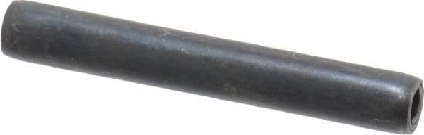 Made in USA - 7/32" Diam x 1-1/2" Long Coiled Spring Pin - Grade 1070-1090 Alloy Steel, Black Oxide Finish - Industrial Tool & Supply