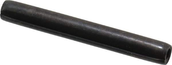 Made in USA - 7/32" Diam x 1-3/4" Long Coiled Spring Pin - Grade 1070-1090 Alloy Steel, Black Oxide Finish - Industrial Tool & Supply